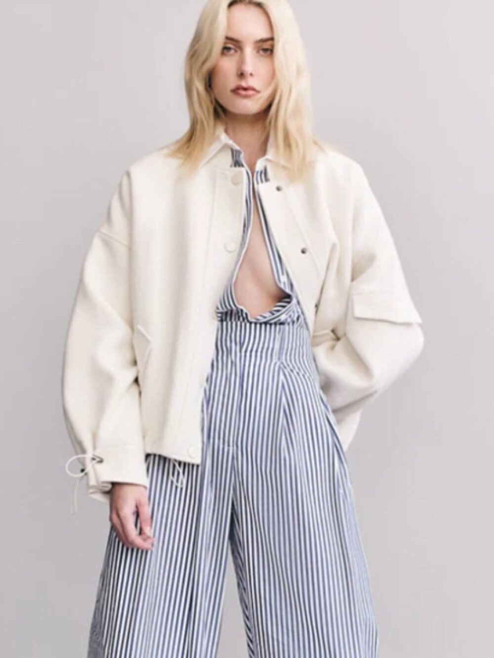 Shona Joy NWT - ludlow bomber jacket - ivory